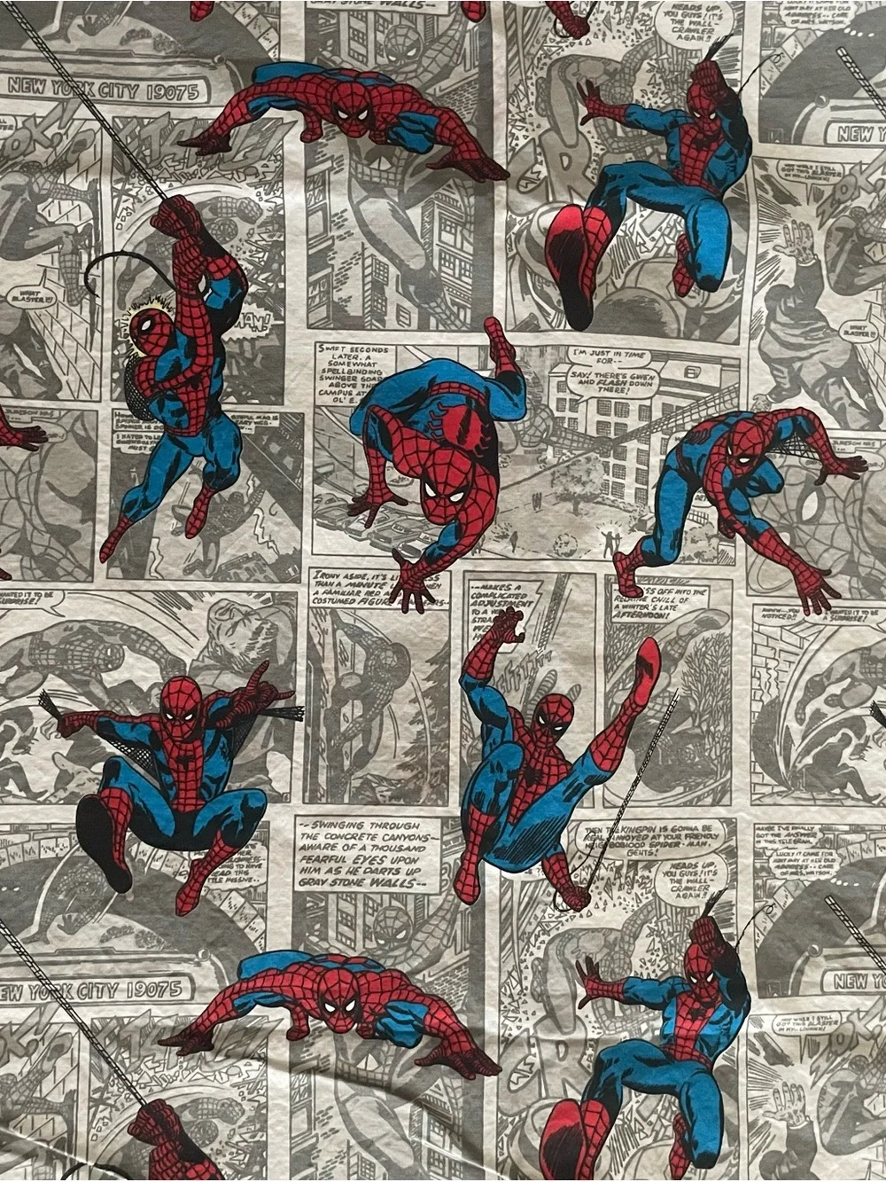 Pottery barn Spider-Man Comic Panel full bed sheet